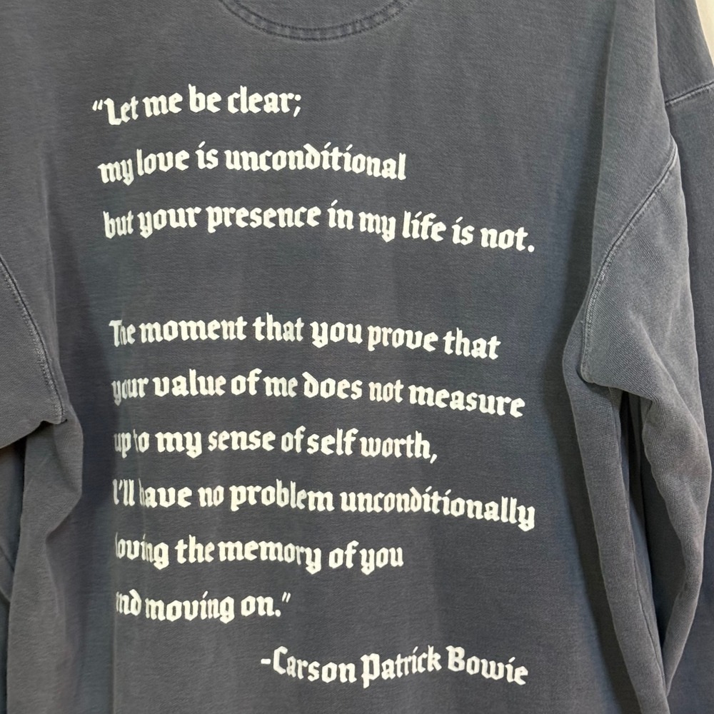 Boys Lie Angel Cherub Print Oversized‎ Grey Hoodie Sweatshirt One Size